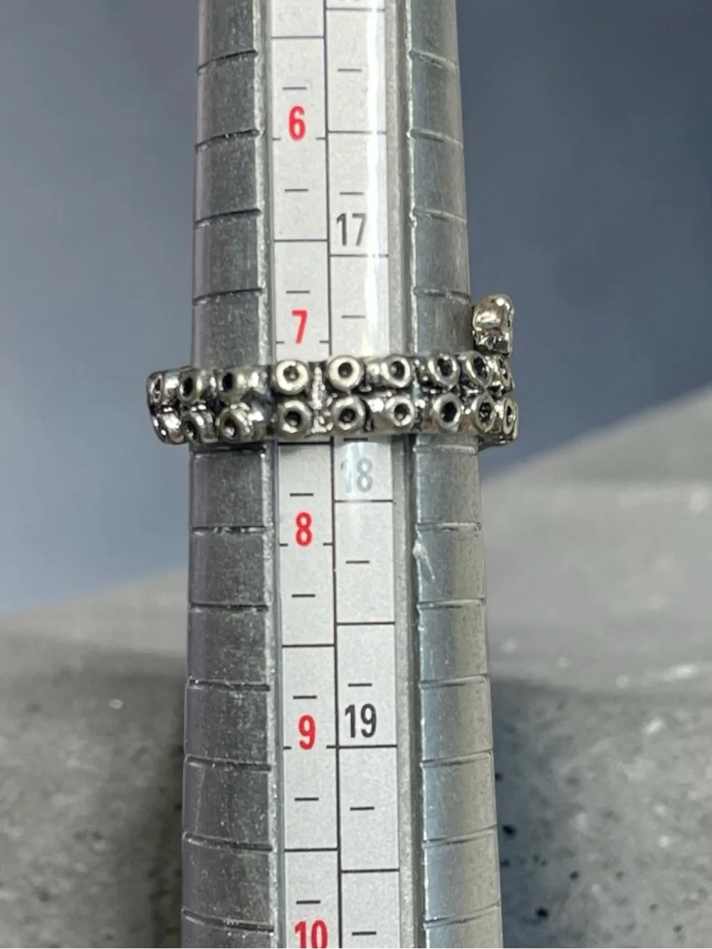 Silver Tone Octopus Tentacle Wrap Ring Textured Statement Ring Size 7.25